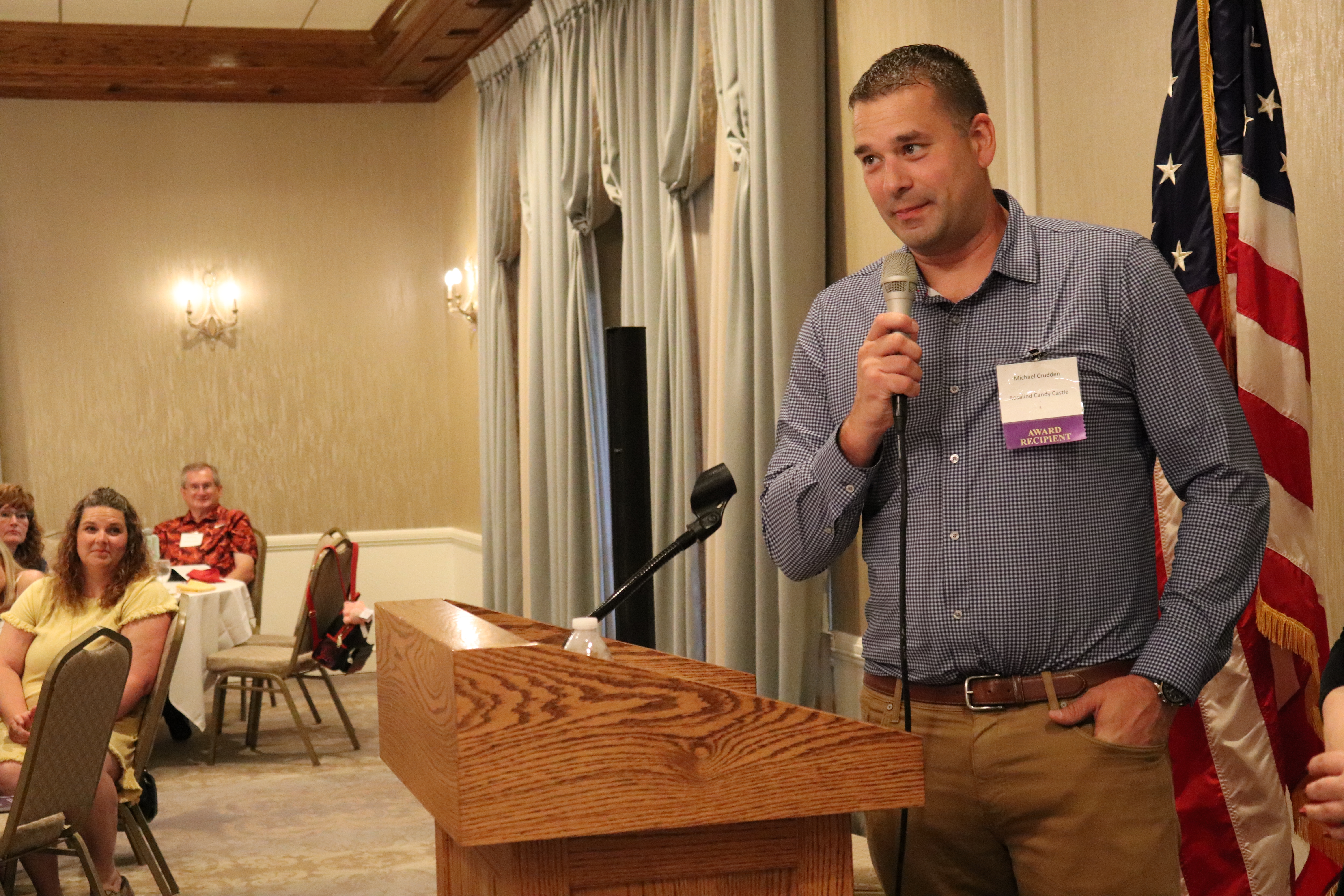 Michael Crudden speaking