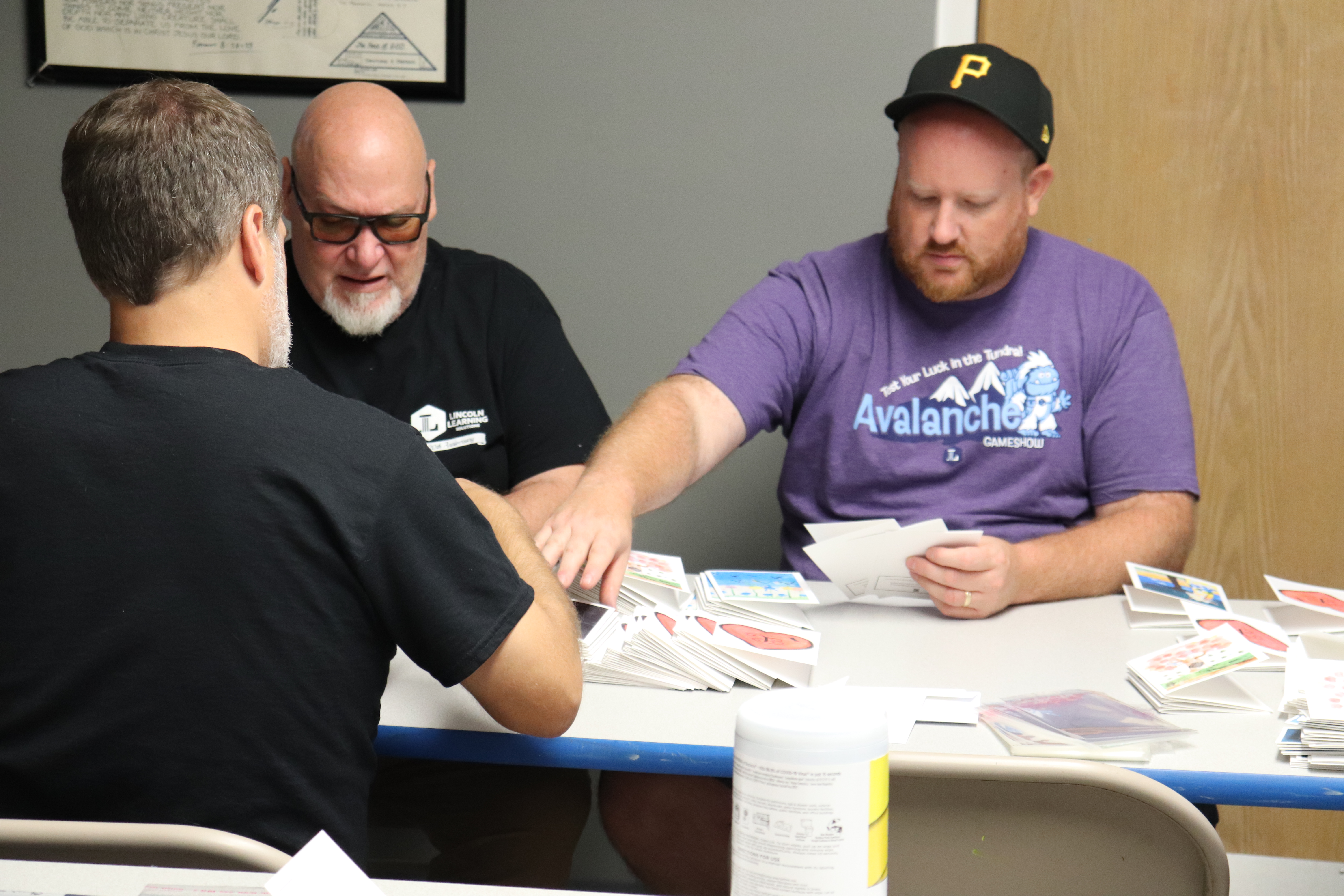 Volunteers prepping crafts