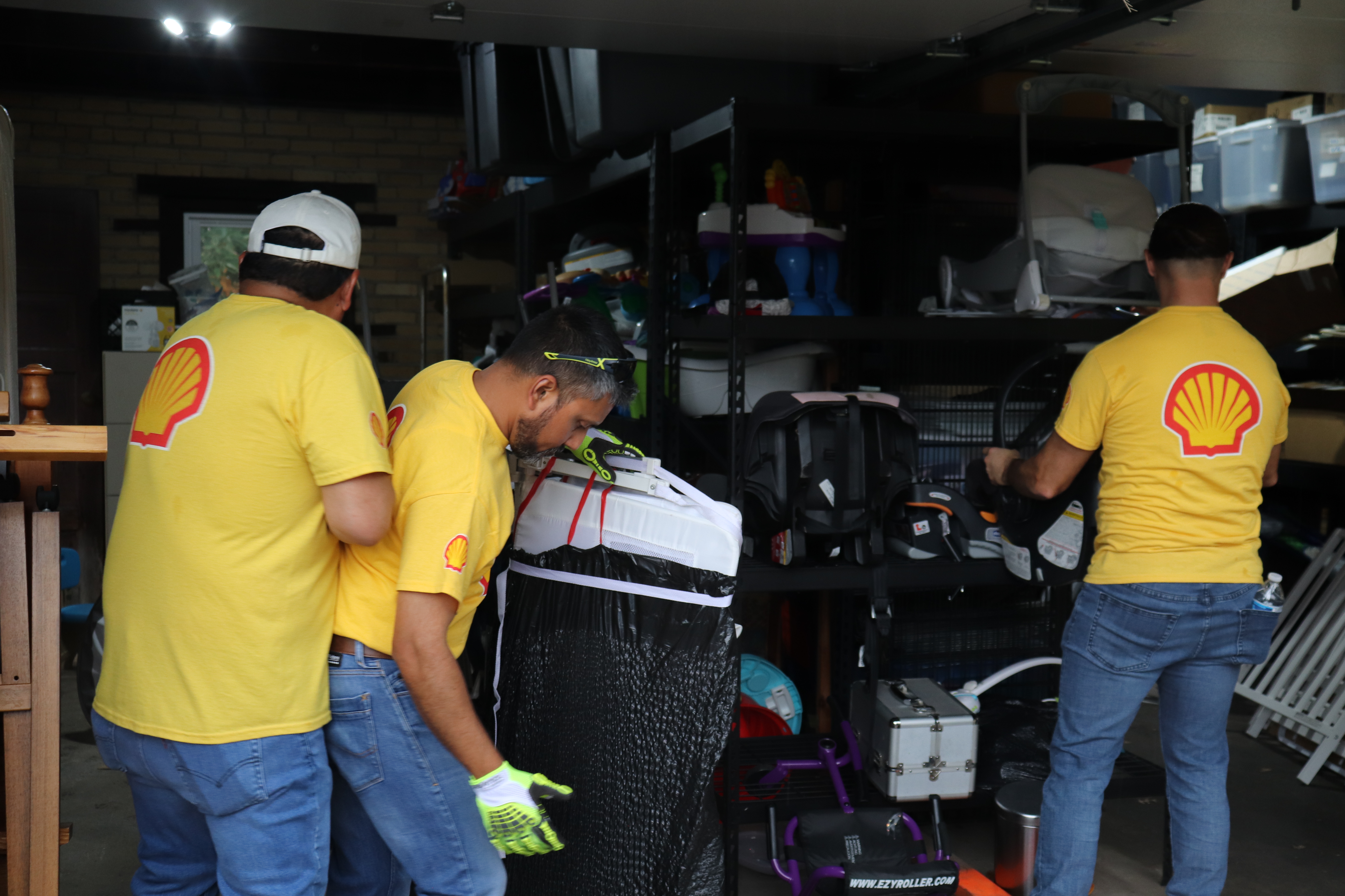 Volunteers organizing