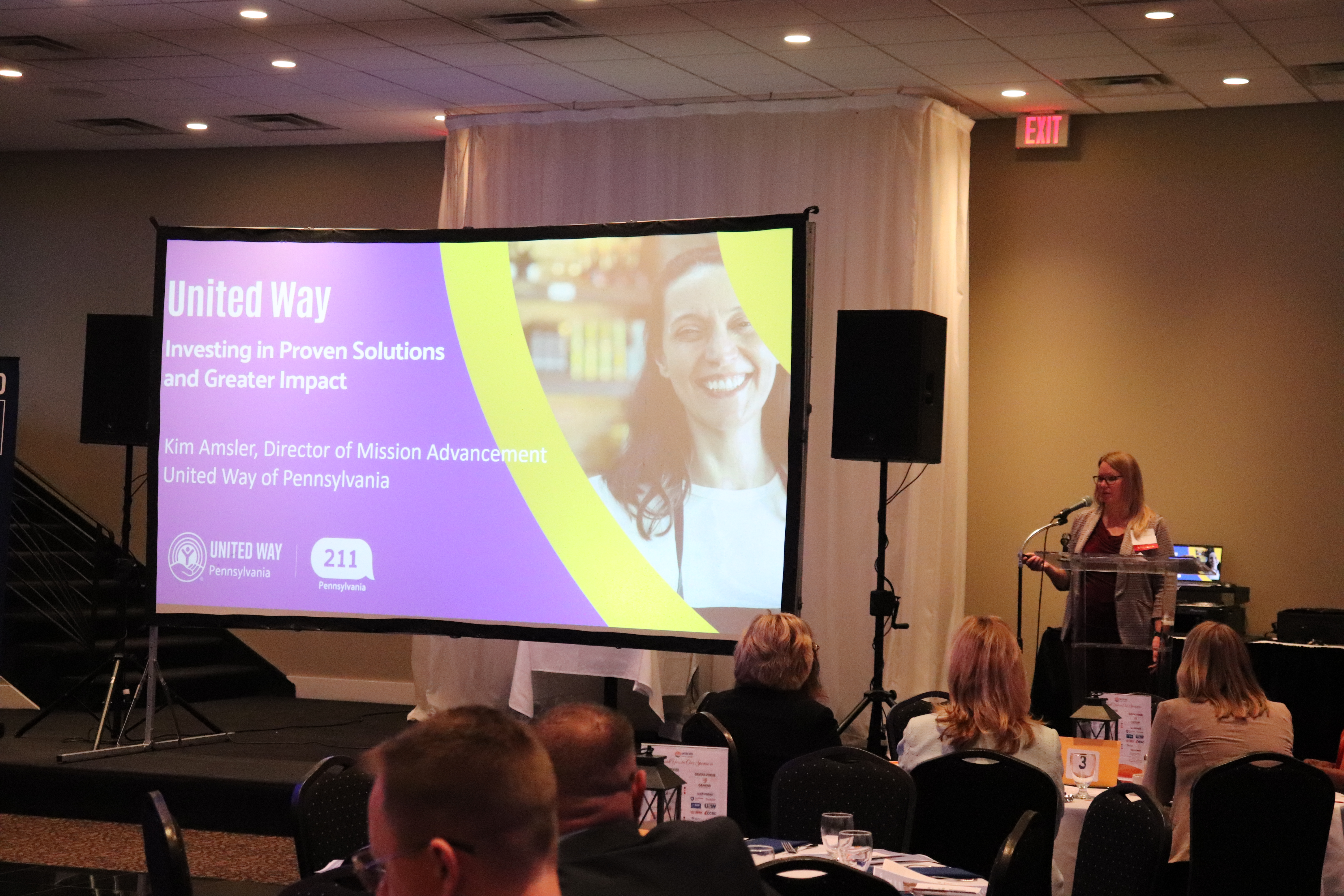 Kim Amsler from United Way of Pennsylvania speaking