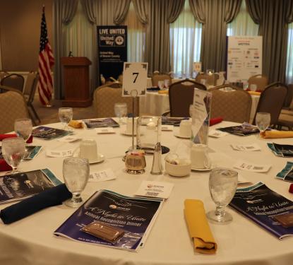 Photo of Dinner Programs on tables